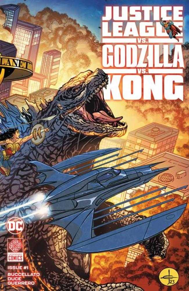 Justice League vs Godzilla vs Kong #1 (2023) Cover A Drew Johnson Wraparound Cover