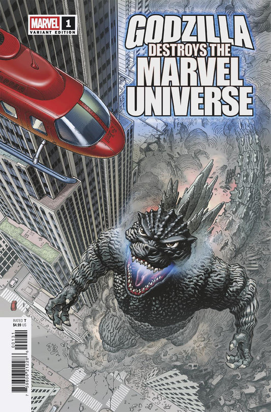Godzilla Destroys The Marvel Universe #1 E.J. Su Fan Favorite Variant