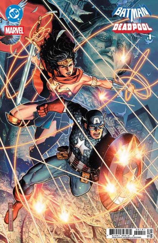 DC Marvel Batman Deadpool #1 (One Shot) Cover E Jim Cheung Wonder Woman Captain America Card Stock Variant
