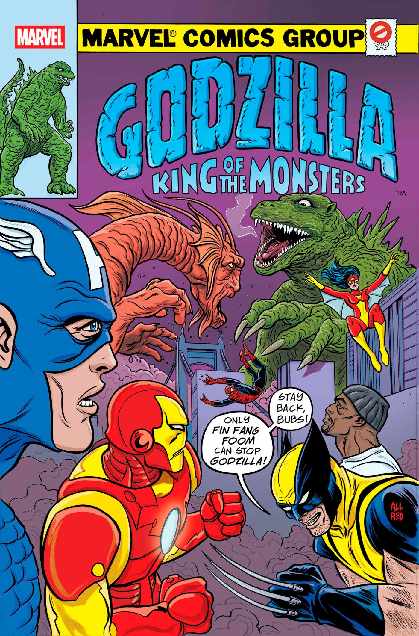 Godzilla vs. Avengers #1 Mike Allred Godzilla King Of The Monsters Homage Variant